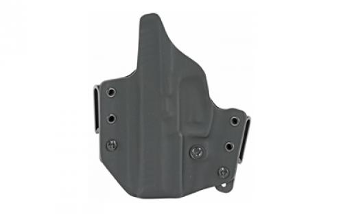 L.A.G. Tactical, Inc. Defender Series, OWB/IWB Holster, Fits H&K VP9, Kydex, Right Hand, Black Finish 9026
