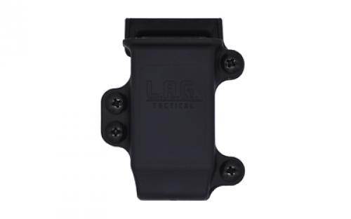 L.A.G. Tactical, Inc. M.C.S. Pro Series, Single Pistol Magazine Carrier, Fits Full Size 9MM/40 Magazines, 1.75 Belt Clip, Nylon Construction, Black MCSP01