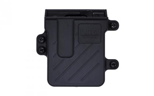 L.A.G. Tactical, Inc. M.C.S. Pro Series, Single Rifle Magazine Carrier, Fits AR-15 Magazines, 1.75 Belt Clip, Nylon Construction, Black MCSP04