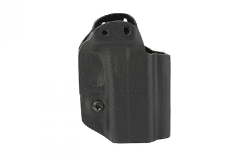 Mission First Tactical Hybrid Holster, Inside Waistband Holster, Ambidextrous, Fits Glock 43/43X, Kydex with Leather Shell, Includes 1.5" Belt Attachment, Black H3-GL-3-BLK2
