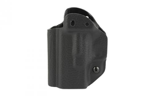 Mission First Tactical Hybrid Holster, Inside Waistband Holster, Ambidextrous, Fits Springfield Hellcat, Kydex with Leather Shell, Includes 1.5 Belt Attachment, Black H3-SFD-1-BLK2