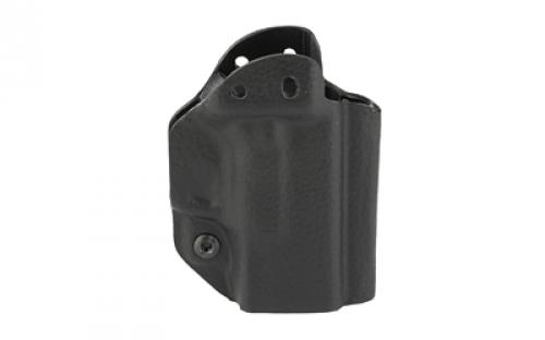Mission First Tactical Hybrid Holster, Inside Waistband Holster, Ambidextrous, Fits Springfield Hellcat, Kydex with Leather Shell, Includes 1.5" Belt Attachment, Black H3-SFD-1-BLK2