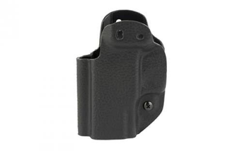 Mission First Tactical Hybrid Holster, Inside Waistband Holster, Ambidextrous, Fits Taurus PT111/G2/G2C/G2S/G3c, Kydex with Leather Shell, Includes 1.5 Belt Attachment, Black H3-TU-1-BLK2