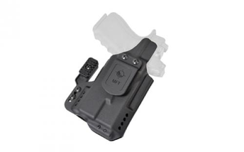 Mission First Tactical Pro Holster, Inside Waistband Holster, Ambidexrous, For Smith and Wesson Shield Plus with TLR-7, Kydex, Includes 1.5 Belt Attachment, Black H5-SW-1-WL-7