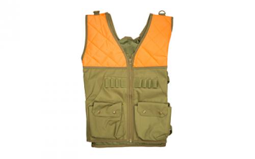 NCSTAR Hunting Vest, Blaze Orange, Shotshell Elastic Loops, Large Game Pouch, (2) Large Main Front Pockets, Adjustable Side Straps, Medium to Xtra Large CHV2942TO