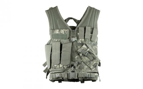 NCSTAR Tactical Vest, Nylon, Digital Camo, Size Medium- 2XL, Fully Adjustable, PALS Webbing, Pistol Mag Pouches, Rifle Mag Pouches, Includes Pistol Belt with Additional Accessory Pouches CTV2916D
