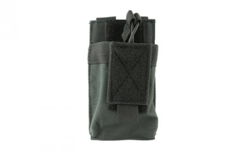 NCSTAR Single AR Magazine Pouch, Nylon, Black, MOLLE Straps for Attachment, Fits One AR Style Magazine CVAR1MP2929B