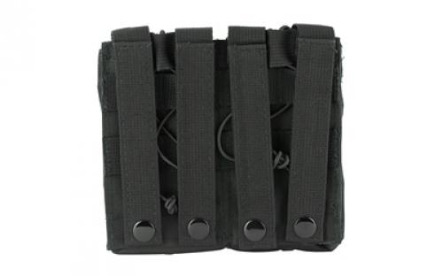 NCSTAR Double AR Magazine Pouch, Nylon, Black, MOLLE Straps for Attachment, Fits Two AR Style Magazines CVAR2MP2927B