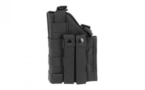 NCSTAR Ambidextrous Modular MOLLE Holster, Black, Nylon, Two Removable MOLLE Straps with snap-buttons CVHOL2953B
