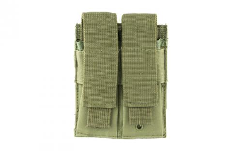 NCSTAR Double Pistol Magazine Pouch, Nylon, Green, MOLLE Straps for Attachment, Fits Two Standard Capacity Double Stack Magazines CVP2P2931G