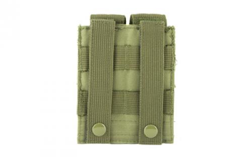 NCSTAR Double Pistol Magazine Pouch, Nylon, Green, MOLLE Straps for Attachment, Fits Two Standard Capacity Double Stack Magazines CVP2P2931G