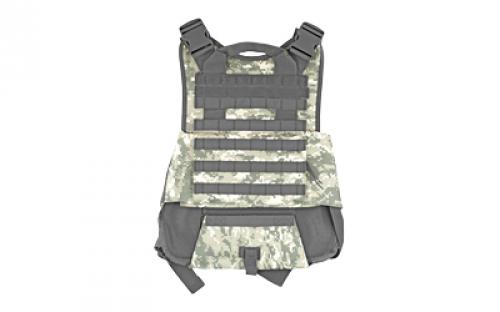 NCSTAR Plate Carrier Vest, Nylon, Digital Camo, Size Medium-2XL, Fully Adjustable, Gray PALS/ MOLLE Webbing, Compatible with 10 x 12 Hard Plates CVPCV2924D