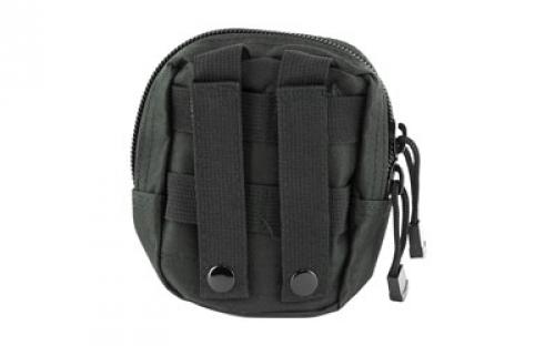 NCSTAR Small Utility Pouch, Nylon, Black, MOLLE Straps for Attachment, Zippered Compartment CVSUP2934B