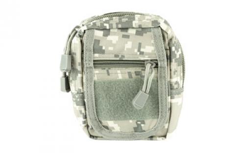 NCSTAR Small Utility Pouch, Nylon, Digital Camo, MOLLE Straps for Attachment, Zippered Compartment CVSUP2934D