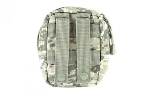 NCSTAR Small Utility Pouch, Nylon, Digital Camo, MOLLE Straps for Attachment, Zippered Compartment CVSUP2934D