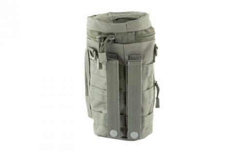 NCSTAR Hydration Bottle Carrier, Nylon, Gray, Holds up to a 32oz Bottle, Carry Strap CVWBC2948U