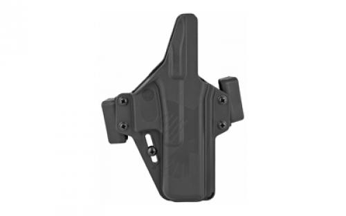 Raven Concealment Systems Perun OWB Holster, 1.5 Belt Loops, Fits Glock 17, Ambidextrous, Black, Polymer PXG17