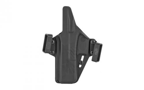 Raven Concealment Systems Perun OWB Holster, 1.5" Belt Loops, Fits Glock 17, Ambidextrous, Black, Polymer PXG17