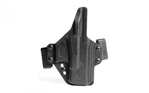 Raven Concealment Systems Perun, Outside Waistband Holster, Fits Glock 26/27, Polymer, Black, Ambidextrous, 1.5 Belt Loops PXG26