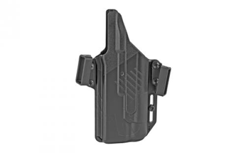 Raven Concealment Systems Perun LC OWB Holster, 1.5", Fits Gen3/4 Glock 17/19 With TLR-1 HL, Ambidextrous, Black, Nylon/Polymer PXG9TLR1HL3/4