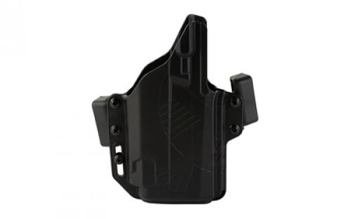Raven Concealment Systems Perun, Outside Waistband Holster, Fits Sig P320C/X-Carry/M18 with Streamlight TLR 7/8, Polymer, Black, Ambidextrous, 1.5 Belt Loops PXP320CTLR7-8