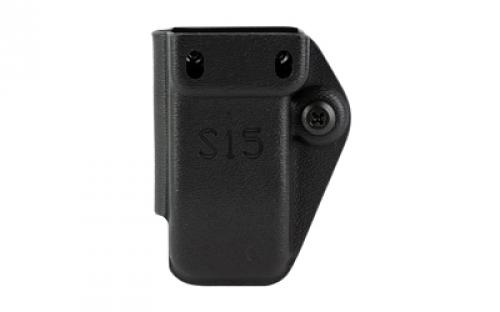 Shield Arms S15 Magazine Carrier, Ambidextrous, IWB/OWB, Kydex, Matte Finish, Black SA-S15-SMC