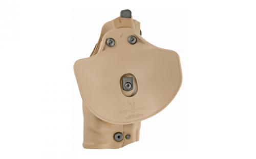 Safariland 6378, ALS Paddle & Belt Slide Holster, Left Hand, Coyote, Fits Glock 19 23 w/Light, Belt and Paddle, Leather 6378-2832-762