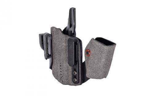 Safariland INCOG-X, Joint Collaboration with Haley Strategic, Inside the Waistband Holster, Fits Sig Sauer P320 Carry/X-Carry/Compact/X-Compact/M17/M18, Integrated Magazine Caddy, Microfiber Suede Wrapped Boltaron Construction, Black, Right Hand 1334630