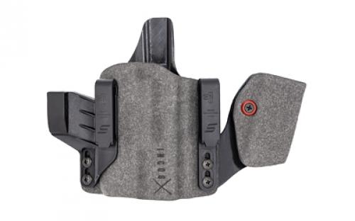 Safariland INCOG-X, Joint Collaboration with Haley Strategic, Inside the Waistband Holster, For Glock 43X/48, Integrated Magazine Caddy, Microfiber Suede Wrapped Boltaron Construction, Black, Right Hand 1334626