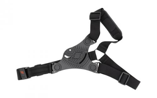 Safariland Chest Rig, Right Hand, Black, Multi Fit, Compatible with 3 Hole Pattern Holsters and Accessories, Nylon SAFCR-0-0-0-0-C9-411