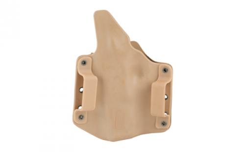 Stealth Operator Holster Full Size Model, Fits Glock 17/19/20/26/30/43, H&K P30/VP9, 1911 Commander, Sig Sauer P224/P229, S&W M&P 22/9/40/45/Shield, Beretta PX/92/96, and Many More, Right Hand, Coyote Nylon H60066