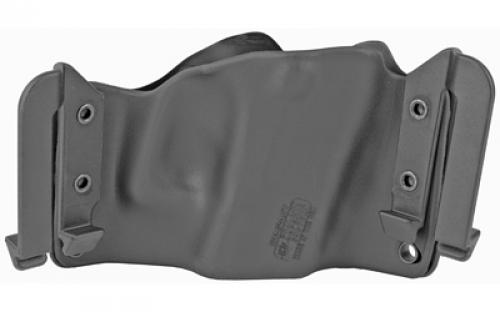 Stealth Operator Holster Compact Model, Open Bottom Muzzle, Fits Glock 17/19/20/26/30/34/40/41/43, H&K P30/VP9, Ruger SR Series, 1911 Commander, Sig Sauer P224/P226/P229, S&W M&P 22/9/40/45/Pro Series/Shield, CZ 75 SP-01, and Many More, Left Hand, Black Nylon H60180
