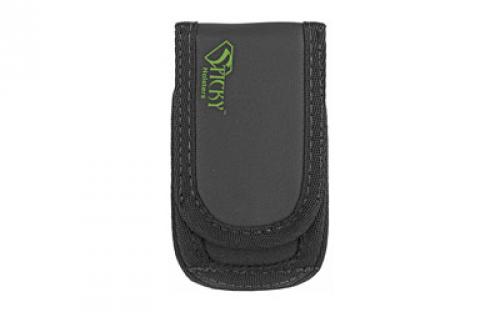 Sticky Holsters Super Mag Pouch, Fits Flashlights, Any Pistol Magazine, Built in Pocket for License, Black Finish SMP1