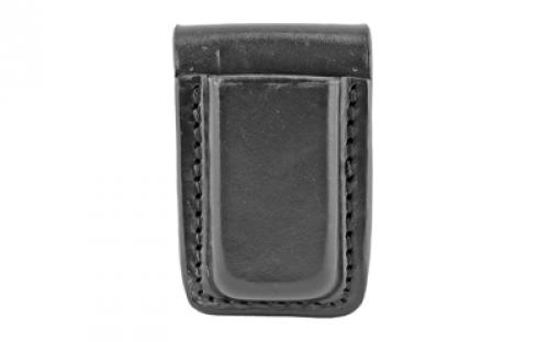 Tagua MC5 Single Mag Carrier, Fits Glock 42 & 43 Magazines, Black Leather, Ambidextrous MC5-014