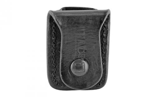 Tagua MC5 Single Mag Carrier, Fits Keltec P3AT & S&W Bodyguard 380 Magazines, Black Leather, Ambidextrous MC5-018
