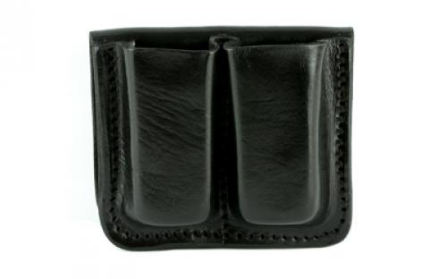 Tagua MC6 Double Mag Carrier, Fits Glock 9/40 Magazines, Black Leather, Ambidextrous MC6-022