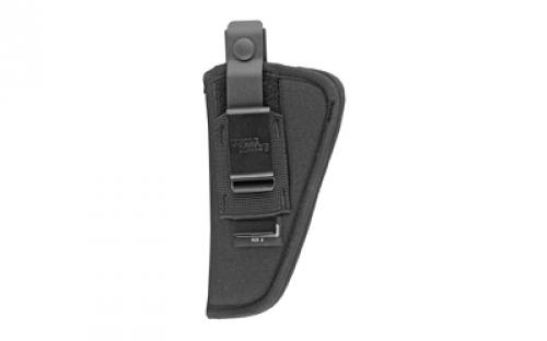 Uncle Mike's Cordura Hip Holster, Size 2, Fits Medium Revolver With 4 Barrel, Ambidextrous, Black MO70020
