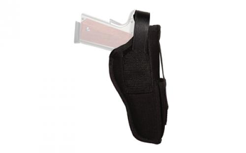 Uncle Mike's Cordura Hip Holster, With Pouch, Size 5, Fits Large Auto With 5 Barrel, Ambidextrous, Black MO70050