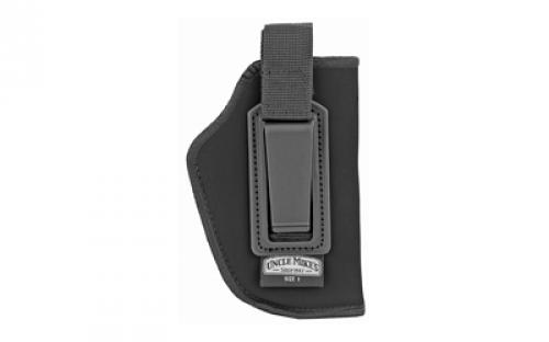 Uncle Mike's Nylon Inside the Pant Holster, With Strap, Size 1, Medium Auto With 4" Barrel, Right Hand, Black 76011