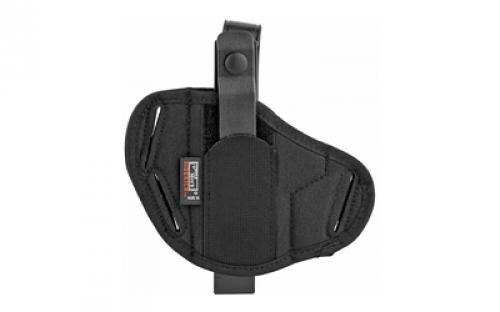 Uncle Mike's Super Belt Slide Holster, Size 16, Fits Medium Auto With 3.75 Barrel, Ambidextrous, Black 86160