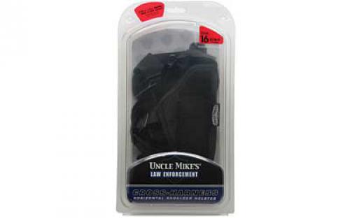 Uncle Mike's Horizontal Shoulder Holster, Size 16, Fits Medium/Large Frame Auto With 3.75 Barrel, Ambidextrous, Black 87160