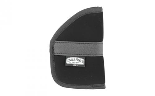 Uncle Mike's Inside Pocket Holster, Size 3, Fits Small Revolver With 2" Barrel, Ambidextrous, Black 87443