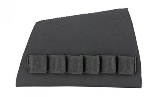 Uncle Mike's Buttstock Shell Holder, Rifle, Black, Neoprene, 6 Loops 88483