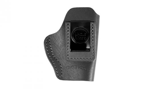 Uncle Mike's Uncle Mikes Inside Waistband Leather Holster, Size 1, Fits Most Small Frame Autos (CZ 2075/Kahr PM9/Ruger 380/ Walther PPK), Leather, Metal Clip, Ambidextrous, Black UM-IWB-1-MBL-A