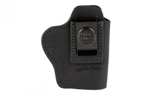 Uncle Mike's Uncle Mikes Inside Waistband Leather Holster, Size 4, Fits Most Large Frame Autos (CZ 75/ Glock 17/19/22/27/27/30/Sig P226/Springfield XD 9/S&W M&P 9), Leather, Metal Clip, Ambidextrous, Black UM-IWB-4-MBL-A