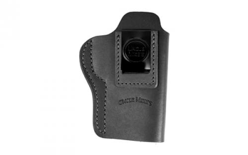 Uncle Mike's Uncle Mikes Inside Waistband Leather Holster, Size 5, Fits Most Medium/Large Frame Autos (H&K 45c/P2000USPc/VP9sk/Sig P320c/Springfield XDMc), Leather, Metal Clip, Ambidextrous, Black UM-IWB-5-MBL-A