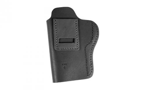 Uncle Mike's Uncle Mikes Inside Waistband Leather Holster, Size 5, Fits Most Medium/Large Frame Autos (H&K 45c/P2000USPc/VP9sk/Sig P320c/Springfield XDMc), Leather, Metal Clip, Ambidextrous, Black UM-IWB-5-MBL-A