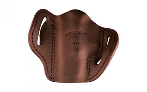 Uncle Mike's Uncle Mikes Outside Waistband Leather Holster, Size 2, Fits Most Medium/Large Frame Autos (1911 3" with Rail, Glock 17/19/26, M&P 9/Shield), Right Hand, Brown UM-OWB-2-BRW-R