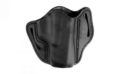 Uncle Mike's Uncle Mikes Outside Waistband Leather Holster, Size 2, Fits Most Medium/Large Frame Autos (1911 3 with Rail, Glock 17/19/26, M&P 9/Shield), Right Hand, Black UM-OWB-2-MBL-R