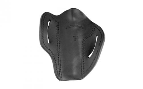 Uncle Mike's Uncle Mikes Outside Waistband Leather Holster, Size 3, Fits Most 4"/5" 1911 and Browning Hi Power, Right Hand, Black UM-OWB-3-MBL-R